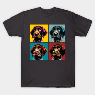 Pop Retro German Wirehaired Pointer Art  - Cute Puppy T-Shirt